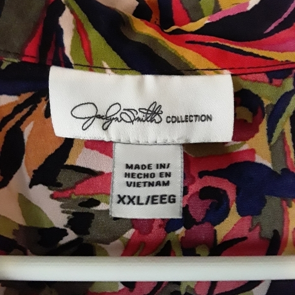 Jaclyn Smith Multicolor Long Sleeve Blouse - Picture 3 of 6